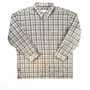 Vintage Sean John Brown Plaid Button Front Shirt Men’s XXL 100% Cotton Y2K Logo